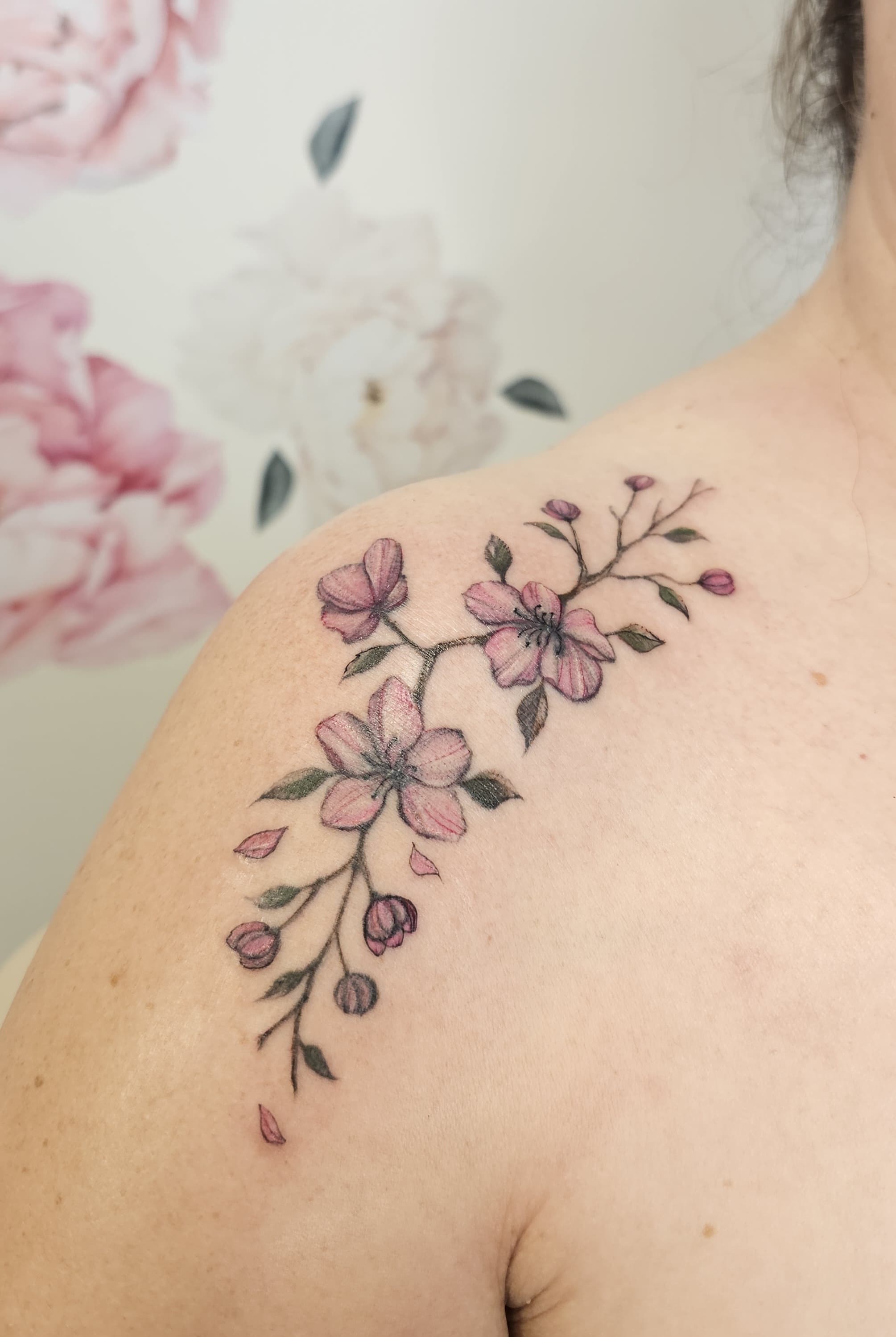 Floral tatoo Edmonton