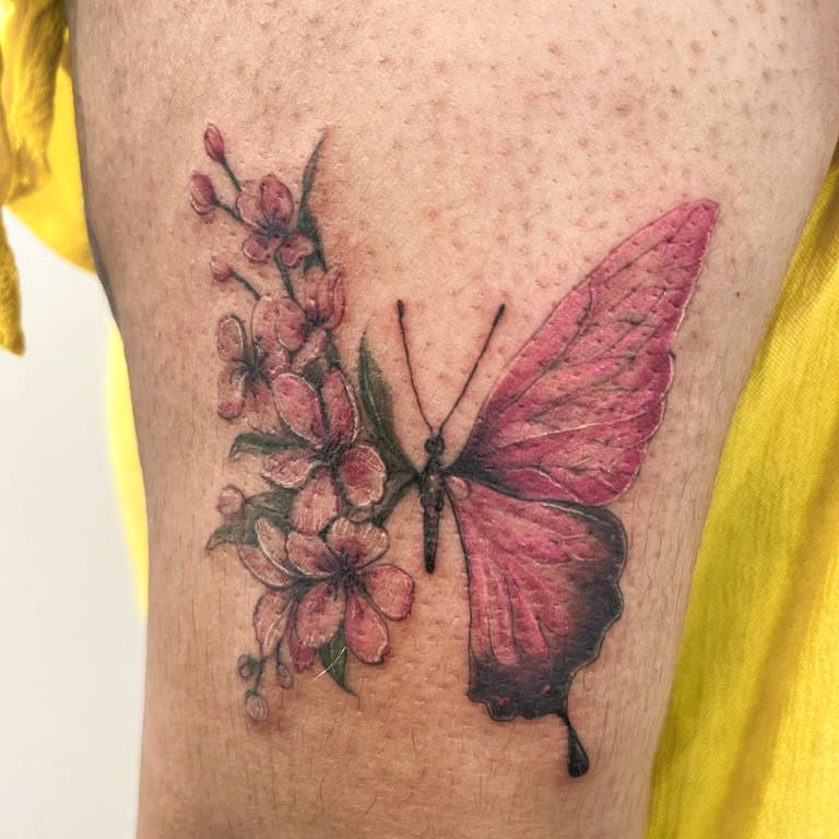 Floral tatoo Edmonton