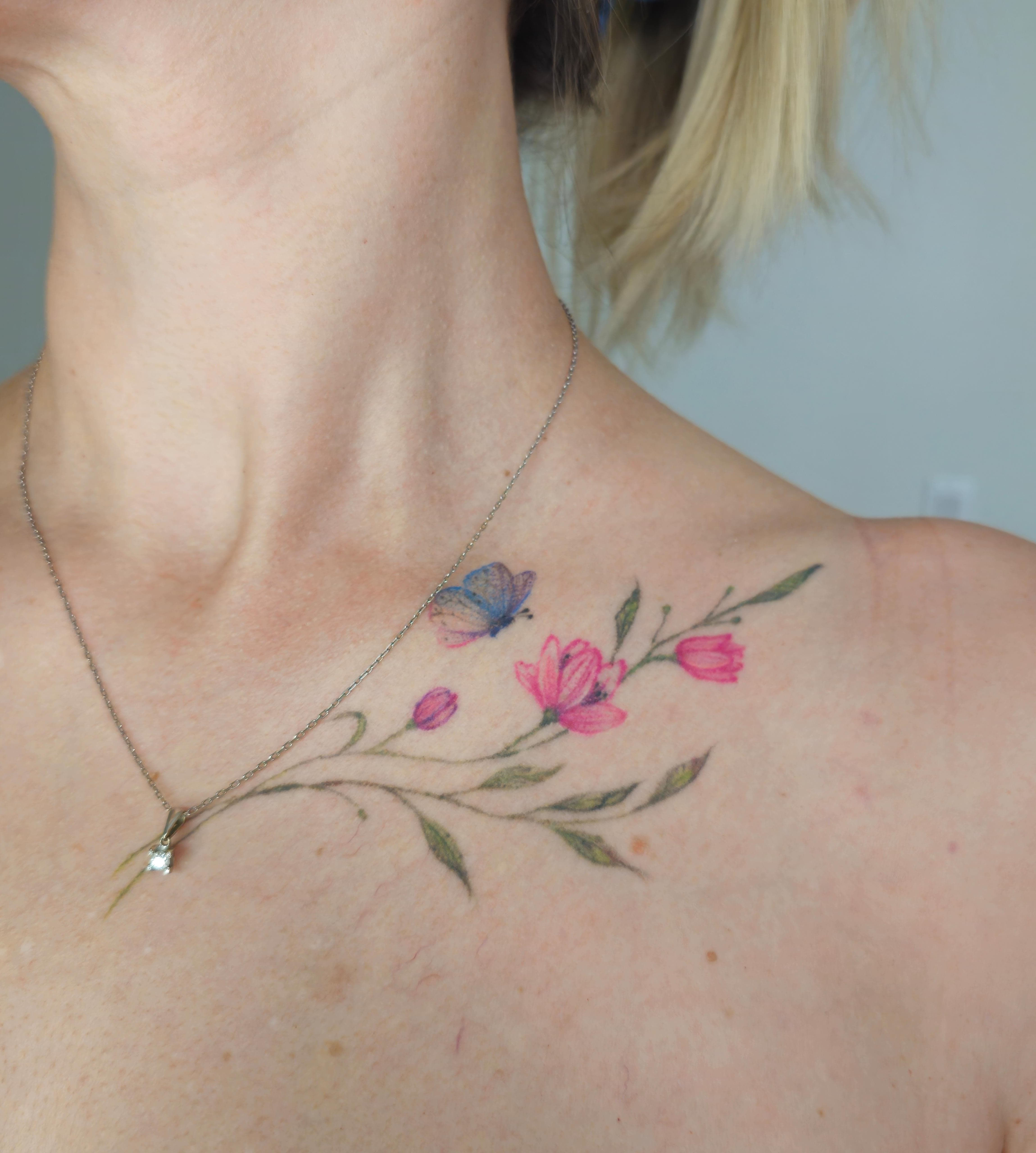 Floral tatoo Edmonton